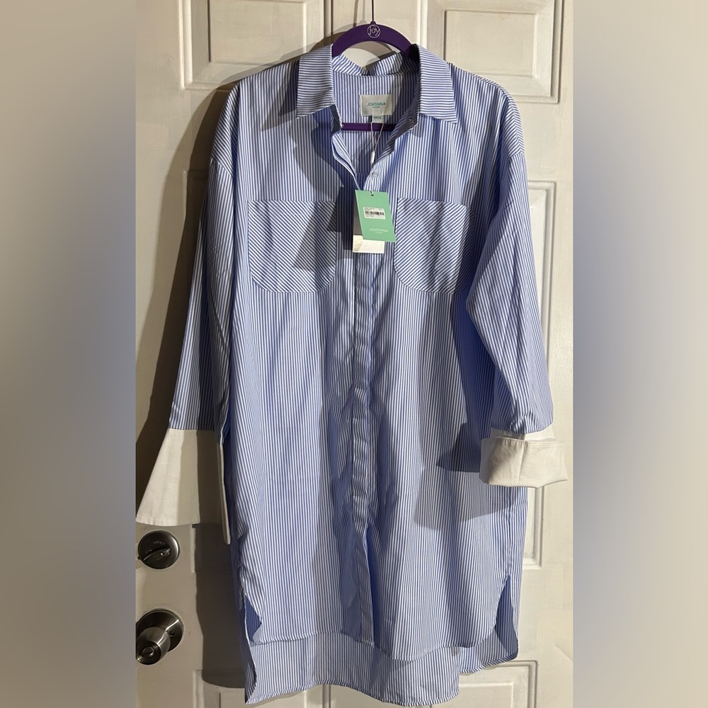 NWT A woven shirt dress by Jovonna London